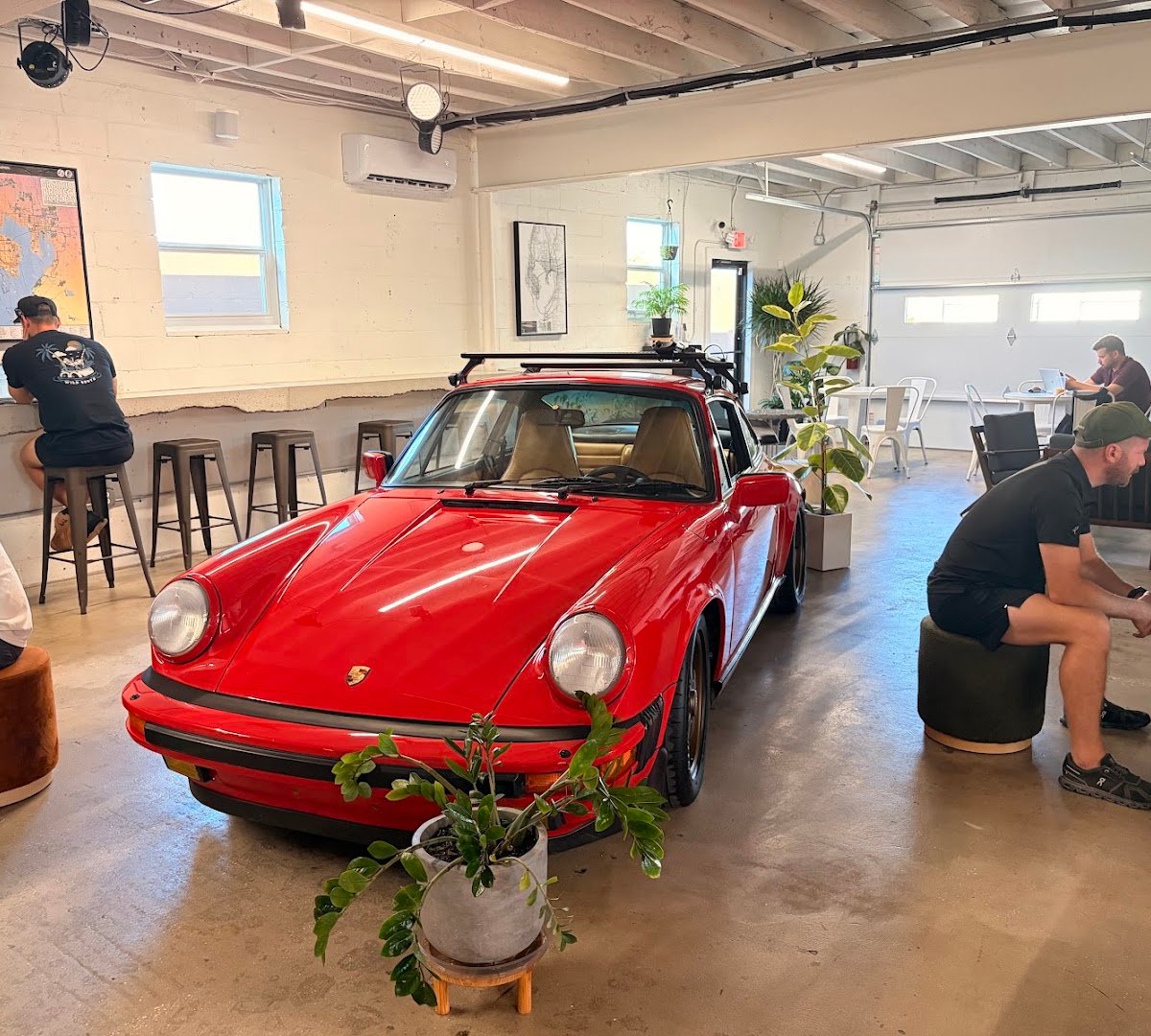 Interior of Coffee Concrete, specialty coffee shop in Tampa-St. Petersburg