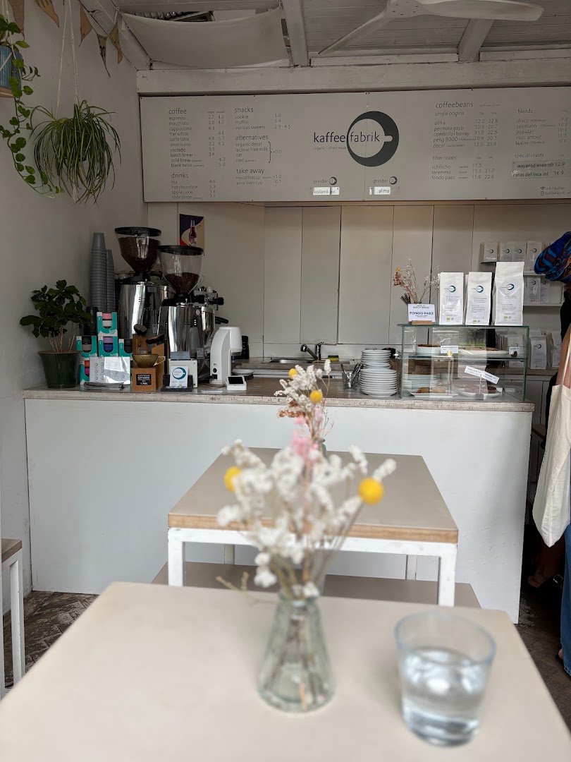 Interior of Kaffeefabrik, specialty coffee shop in Vienna