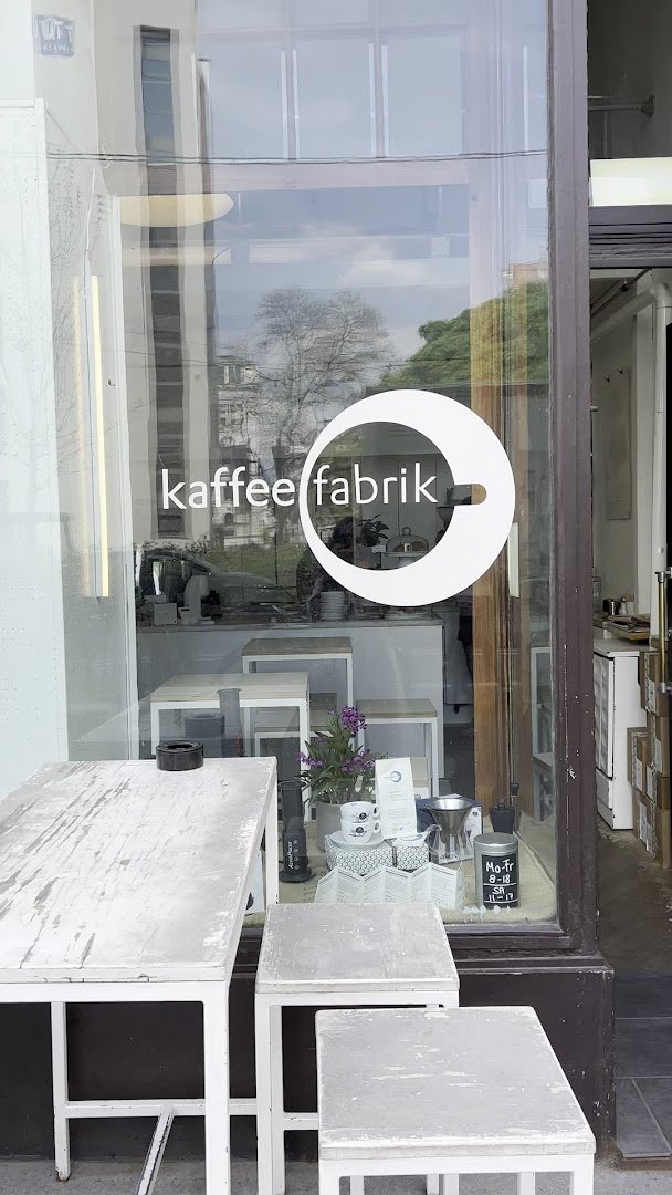 Storefront of Kaffeefabrik, specialty coffee shop in Vienna
