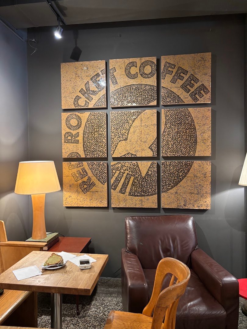 Interior of Red Rocket Coffee, specialty coffee shop in Toronto