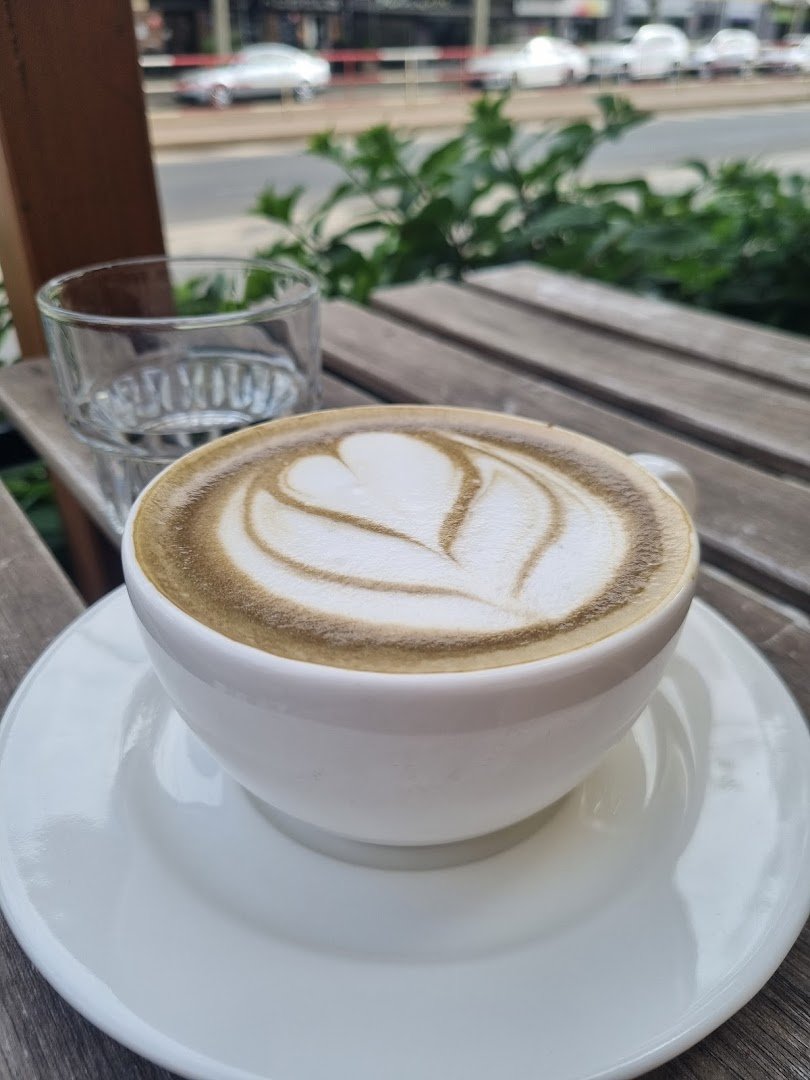 Coffee at Dobrotéka Žižkov, specialty coffee shop in Prague
