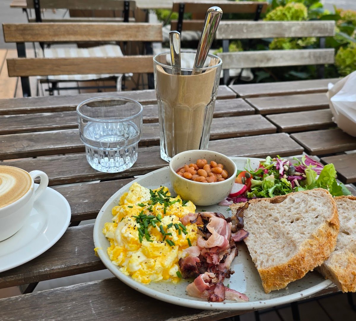Coffee at Dobrotéka Žižkov, specialty coffee shop in Prague