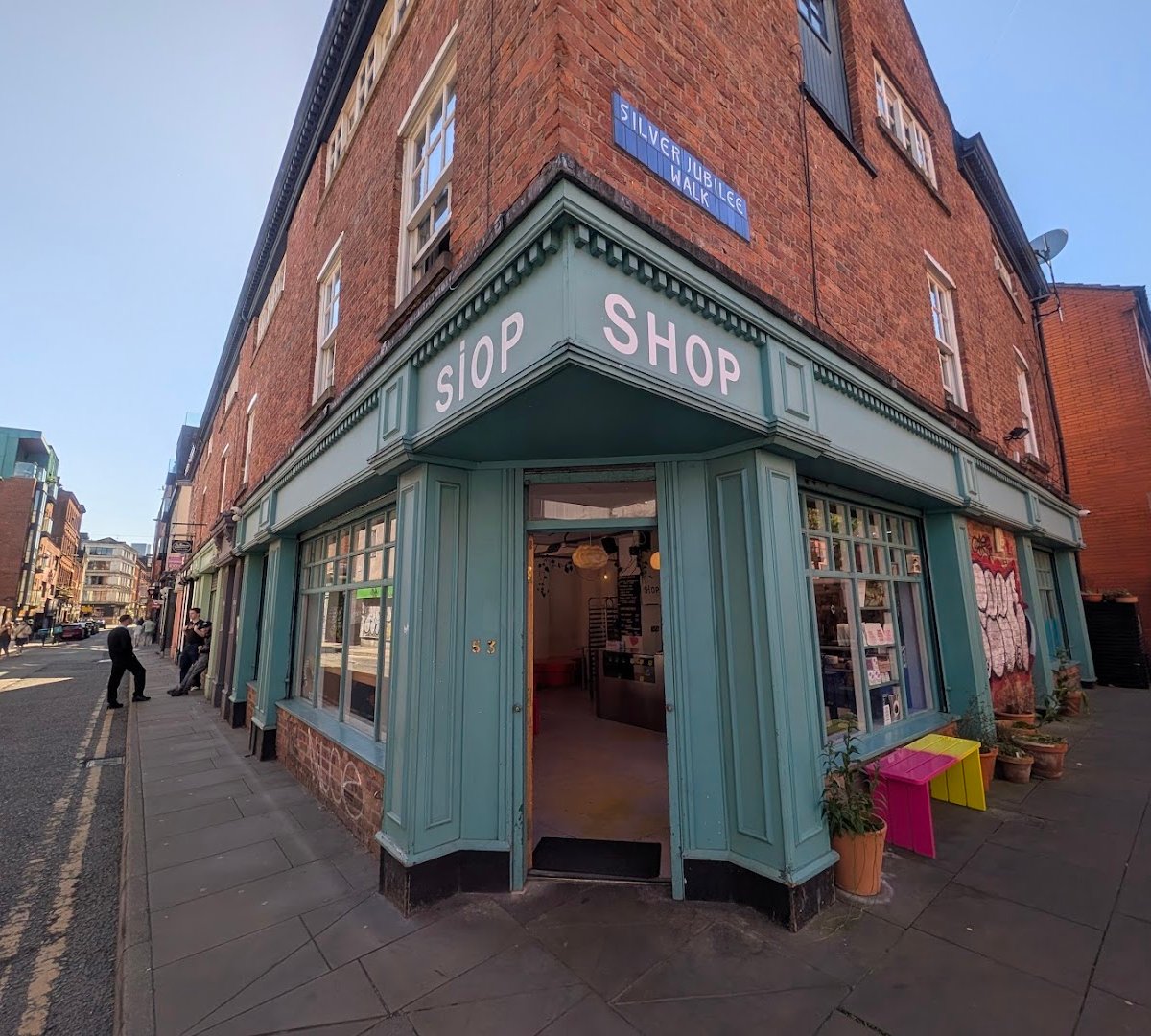 Storefront of Siop Shop, specialty coffee shop in Manchester