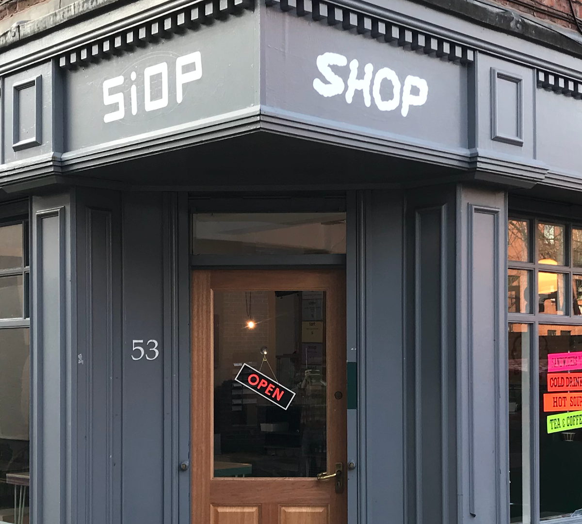 Storefront of Siop Shop, specialty coffee shop in Manchester
