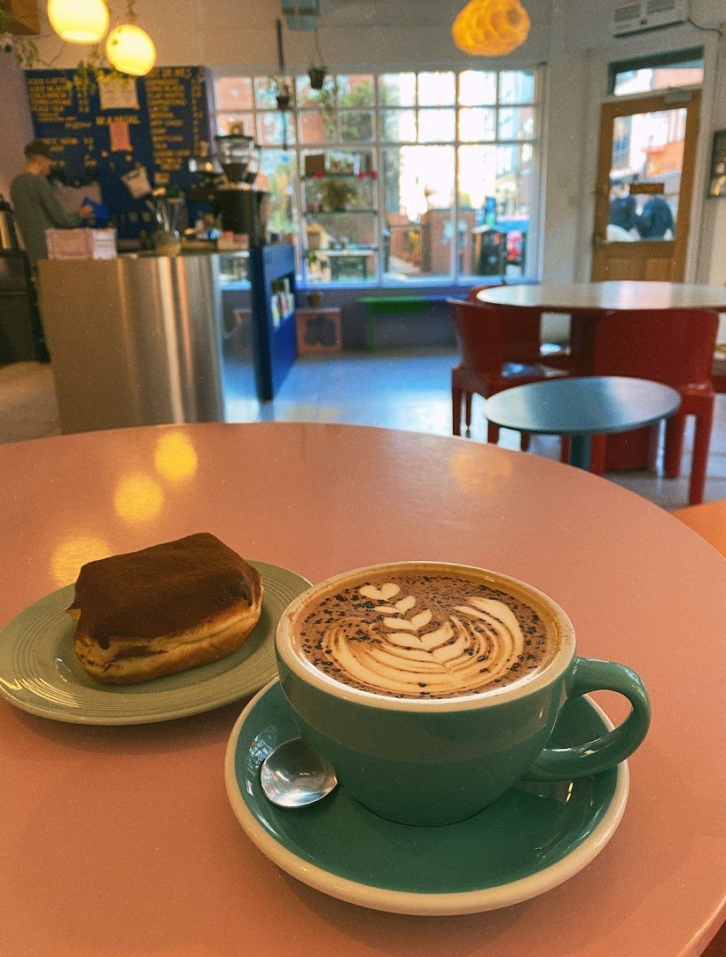 Coffee at Siop Shop, specialty coffee shop in Manchester