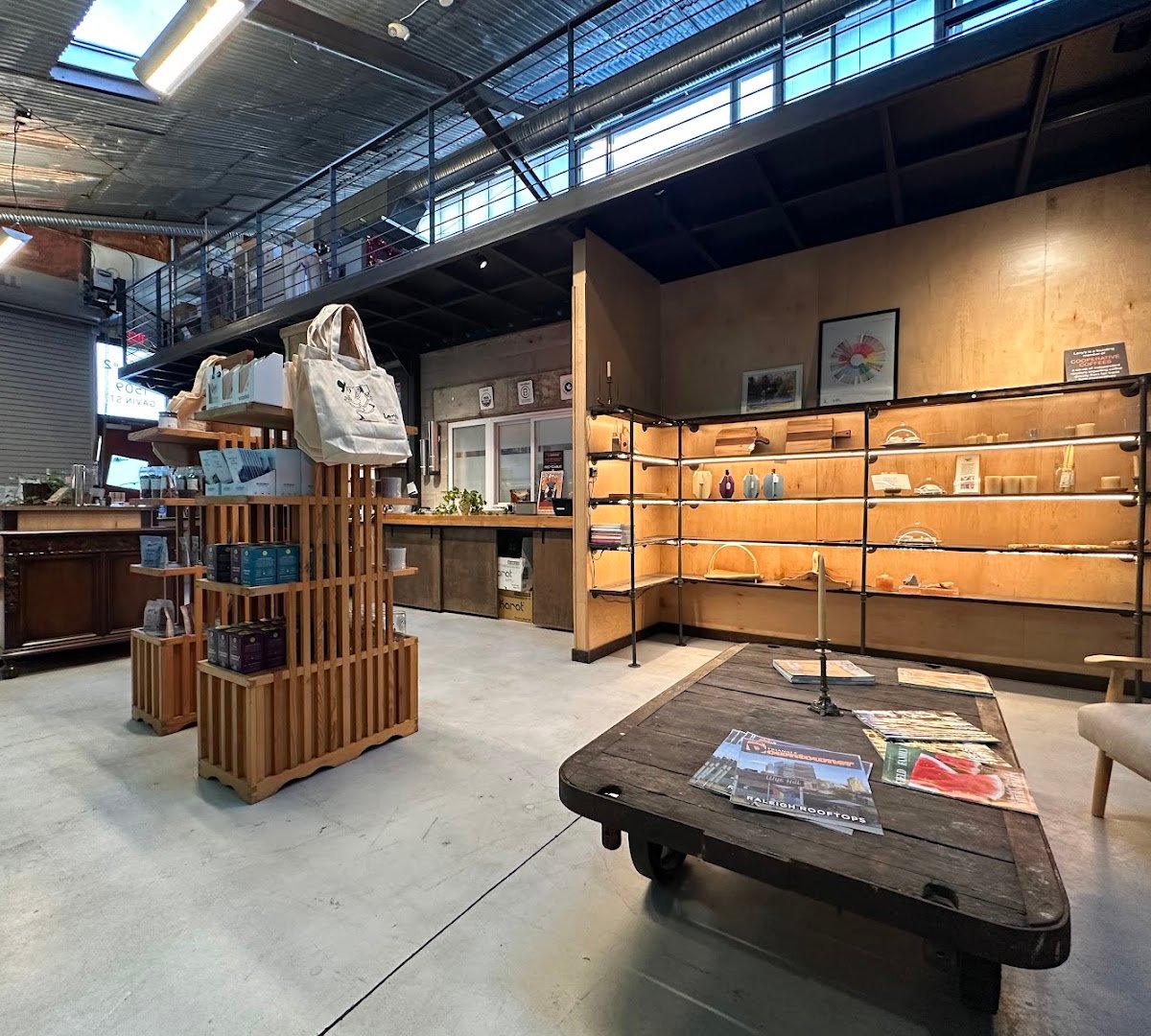 Interior of Larry's Coffee, specialty coffee shop in Raleigh-Durham