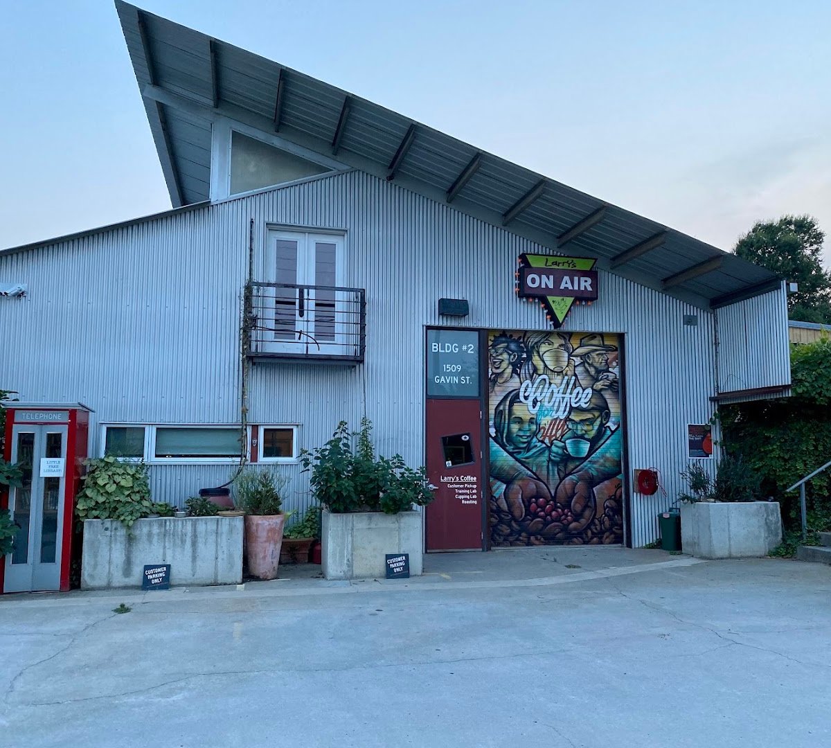 Storefront of Larry's Coffee, specialty coffee shop in Raleigh-Durham