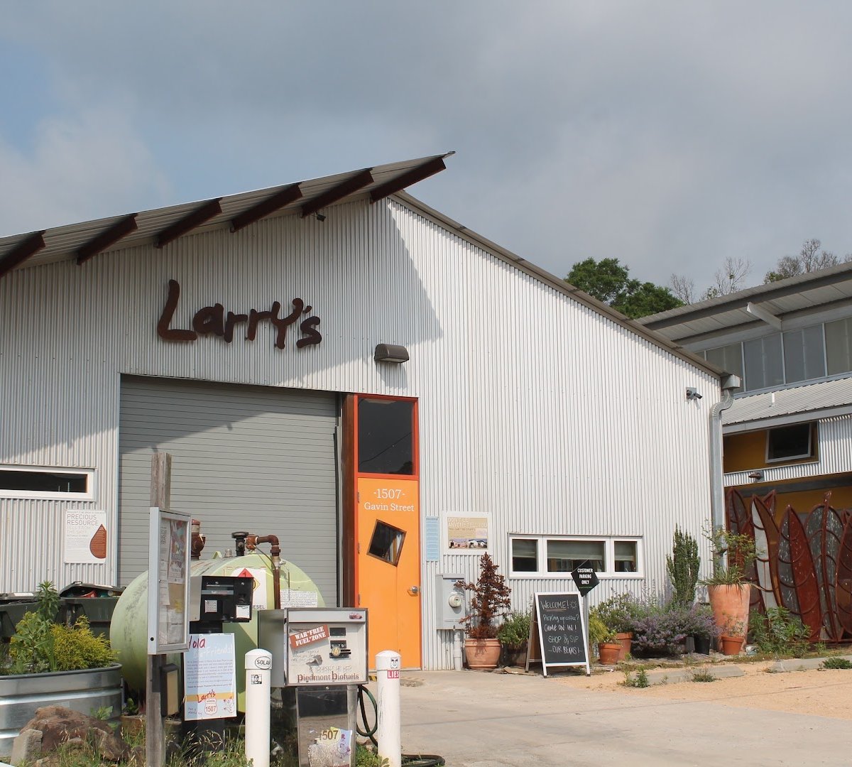Storefront of Larry's Coffee, specialty coffee shop in Raleigh-Durham