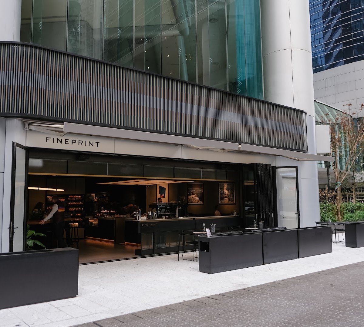 Storefront of FINEPRINT, specialty coffee shop in Hong Kong