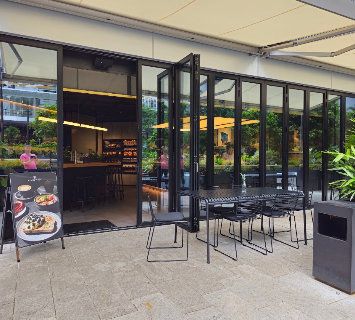 Storefront of FINEPRINT, specialty coffee shop in Hong Kong