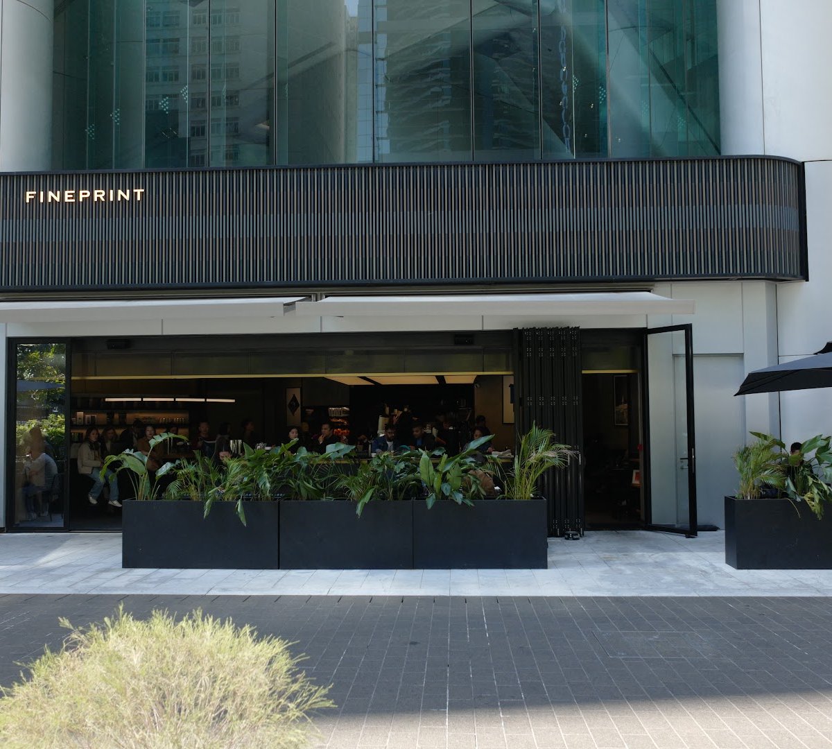 Storefront of FINEPRINT, specialty coffee shop in Hong Kong