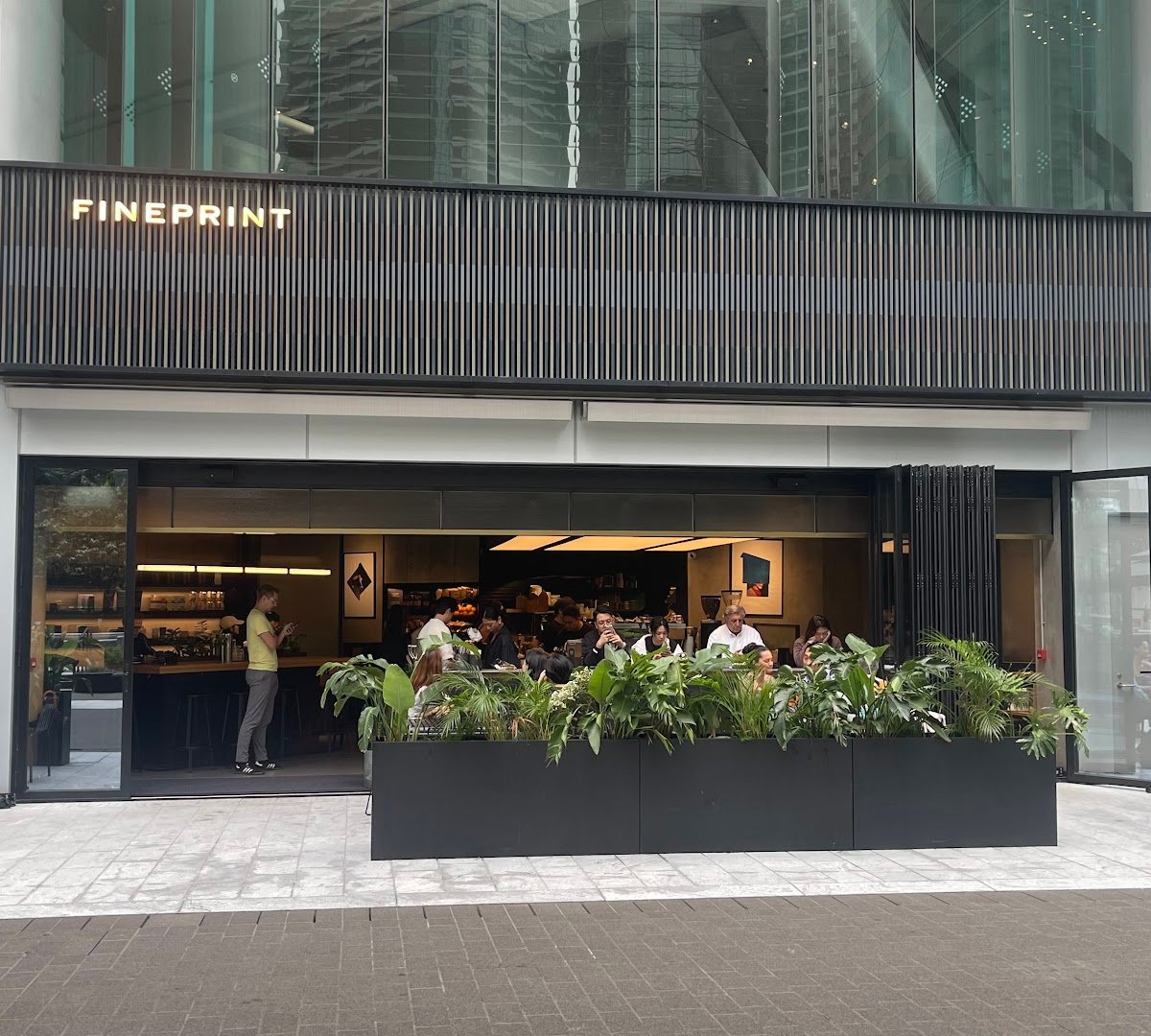 Storefront of FINEPRINT, specialty coffee shop in Hong Kong