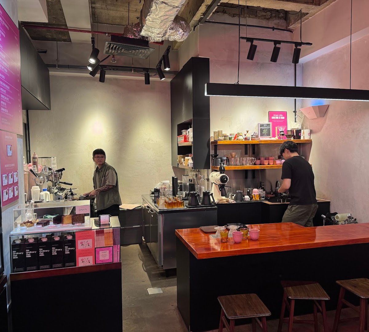 Interior of The Community Coffee, specialty coffee shop in Singapore