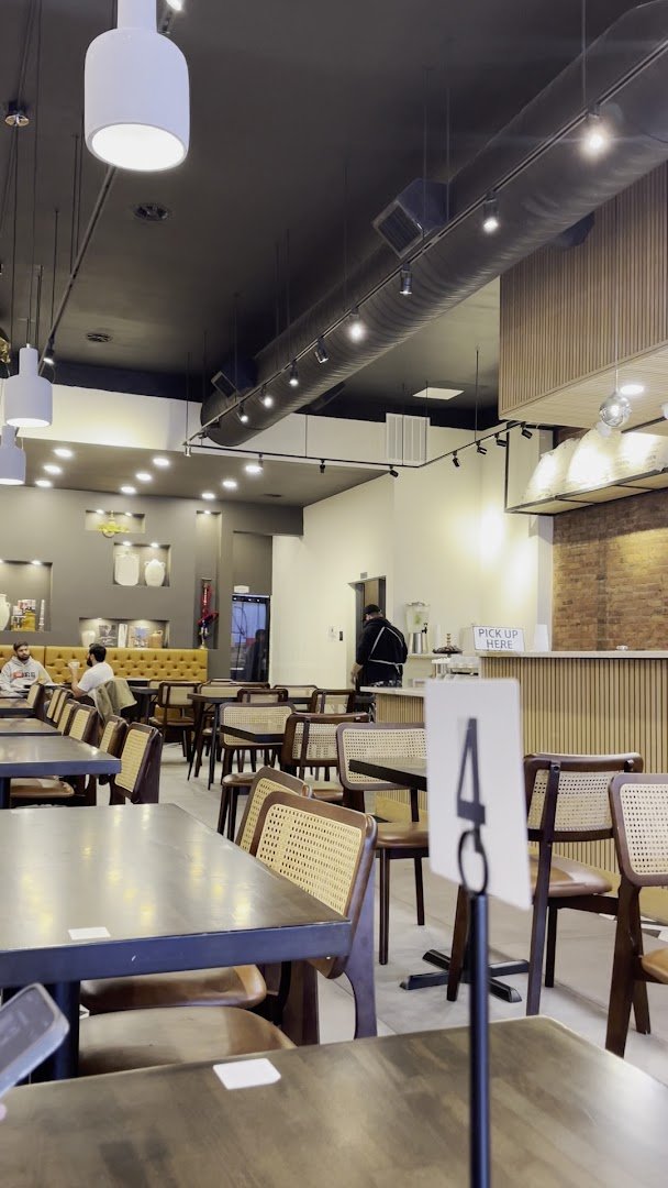Interior of Moka & Co, specialty coffee shop in New York