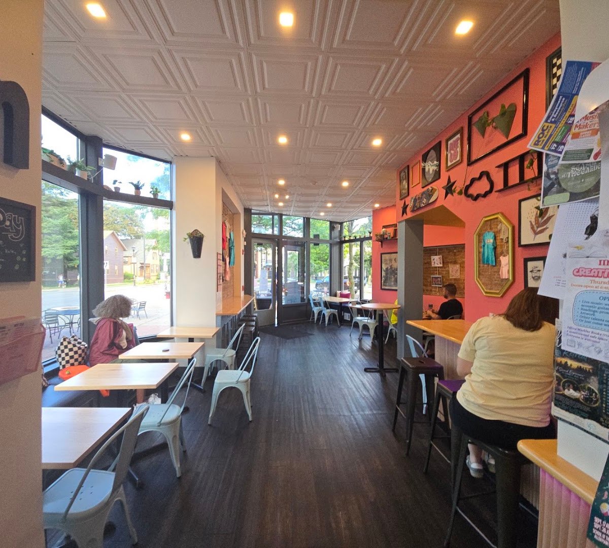 Interior of Melo Coffee & Kitchen, specialty coffee shop in Rochester