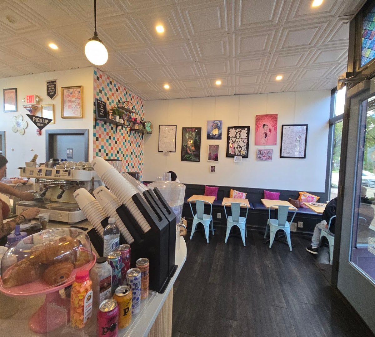 Interior of Melo Coffee & Kitchen, specialty coffee shop in Rochester