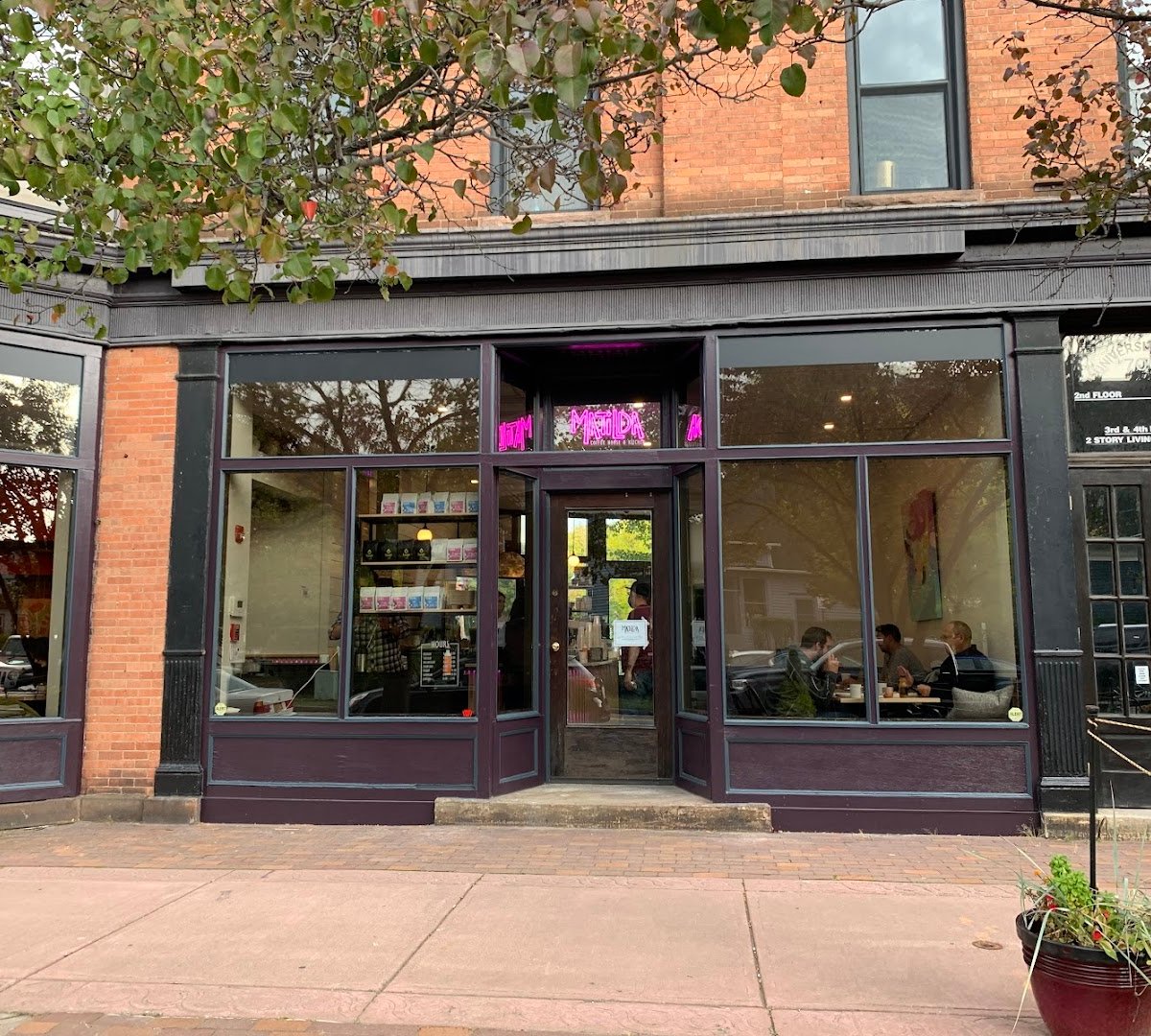 Storefront of Melo Coffee & Kitchen, specialty coffee shop in Rochester