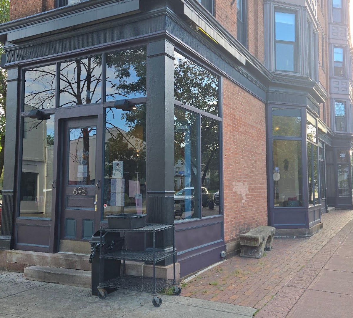 Storefront of Melo Coffee & Kitchen, specialty coffee shop in Rochester