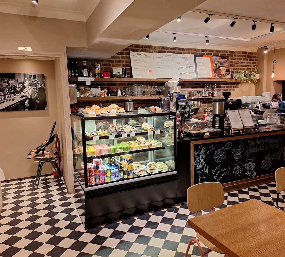 Interior of La Torrefazione, specialty coffee shop in Helsinki