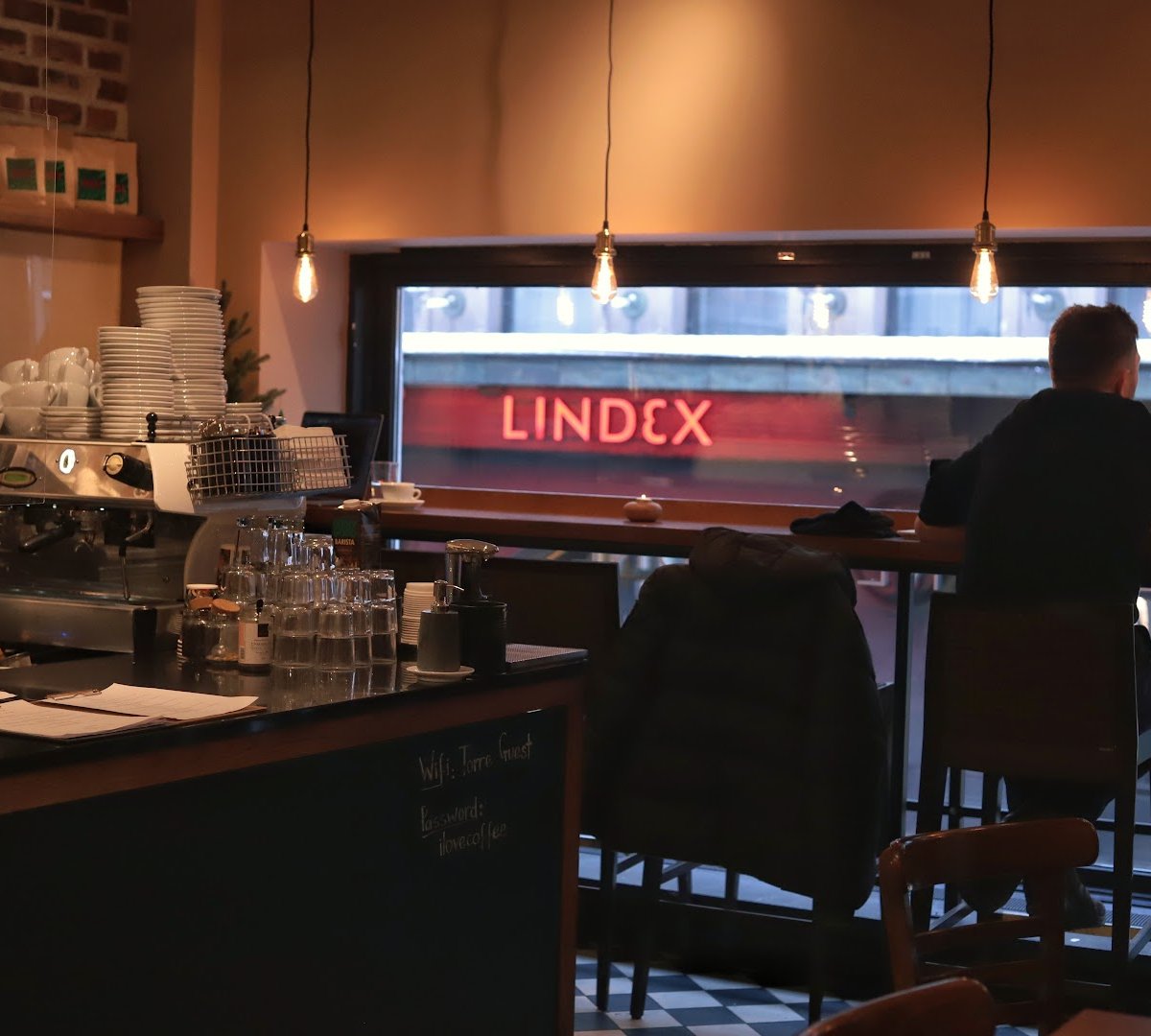 Interior of La Torrefazione, specialty coffee shop in Helsinki