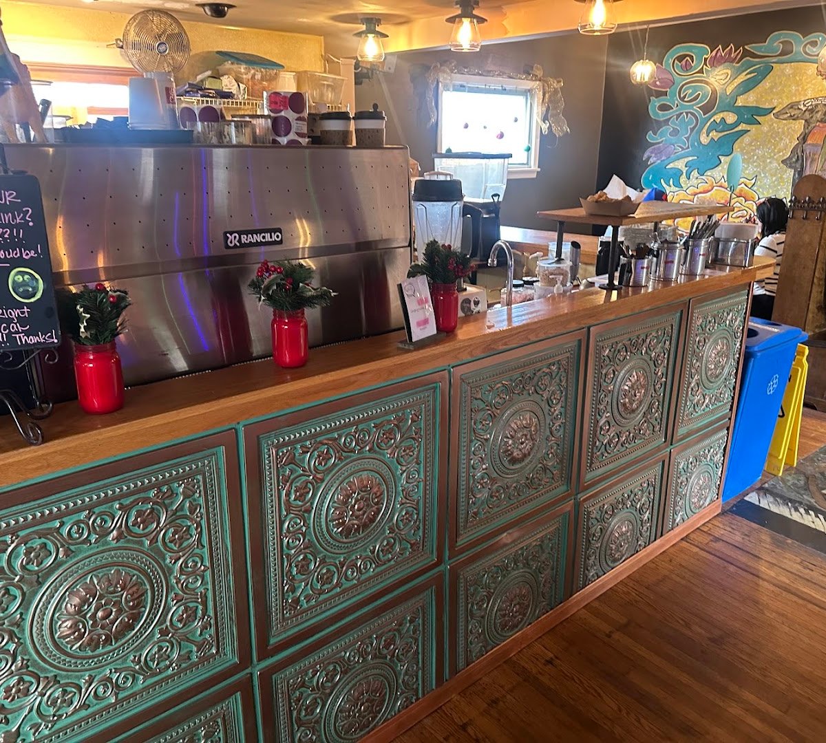 Interior of Undergrounds Coffee House and Roastery, specialty coffee shop in Buffalo
