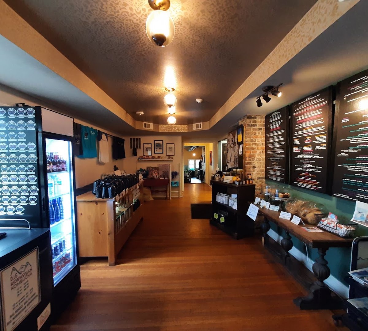 Interior of Undergrounds Coffee House and Roastery, specialty coffee shop in Buffalo