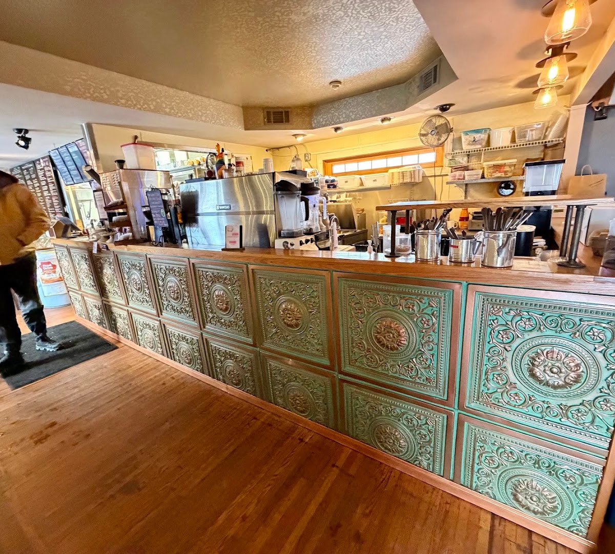 Interior of Undergrounds Coffee House and Roastery, specialty coffee shop in Buffalo