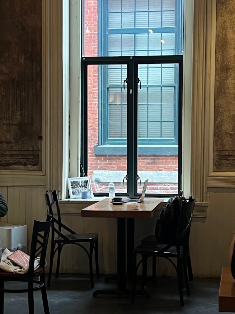 Interior of Gryphon Cafe, specialty coffee shop in Philadelphia