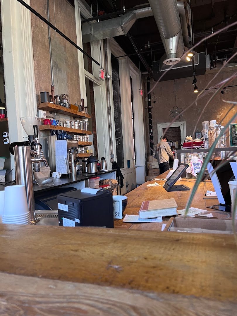 Interior of Gryphon Cafe, specialty coffee shop in Philadelphia