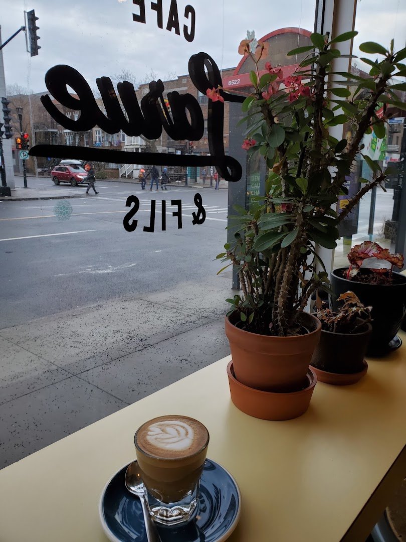 Interior of Café Larue, specialty coffee shop in Montreal