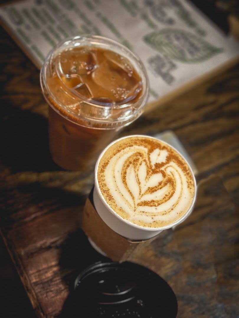 Coffee at Kaffeine Coffee Company, specialty coffee shop in Indianapolis