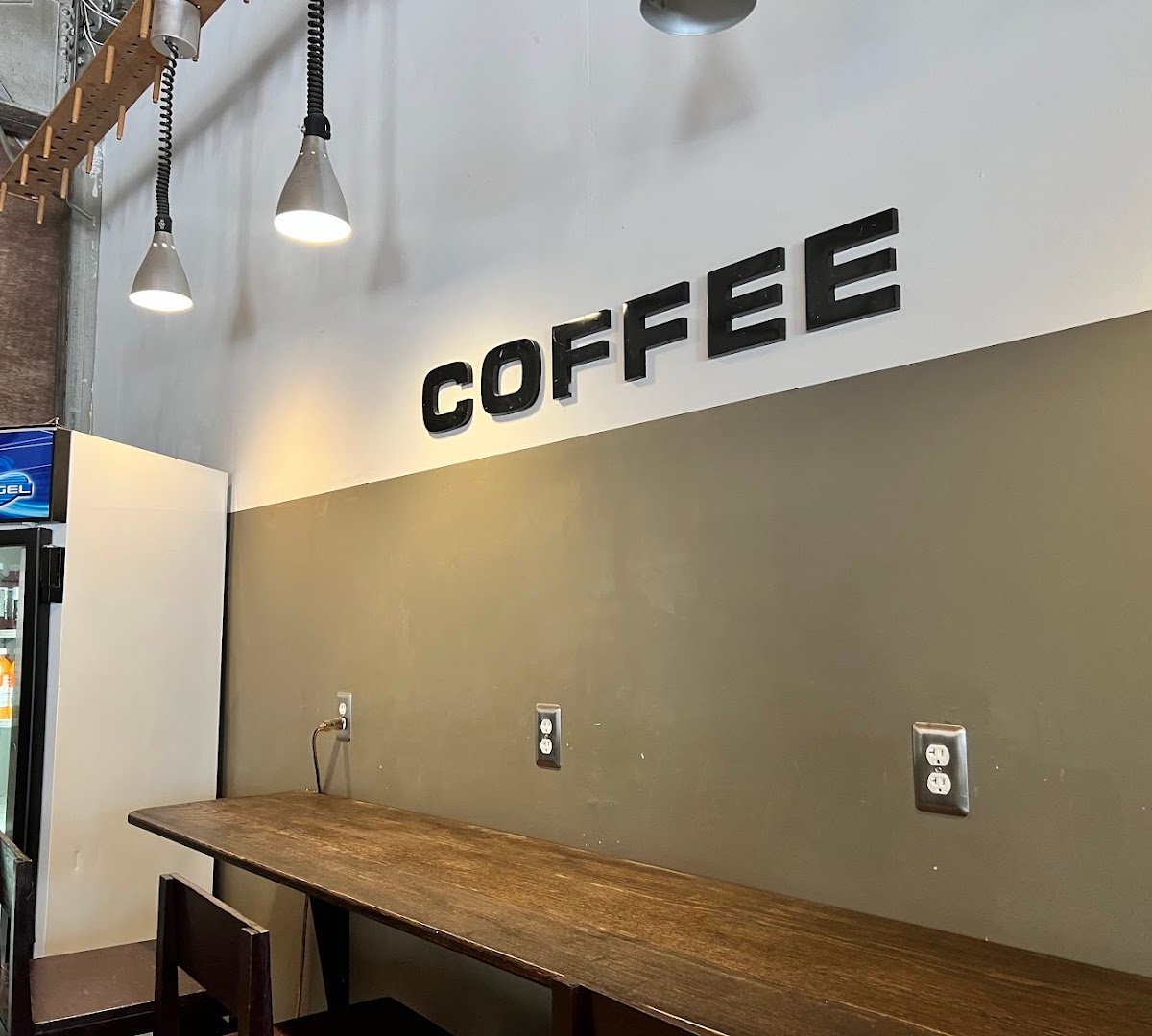 Interior of Kaffeine Coffee Company, specialty coffee shop in Indianapolis