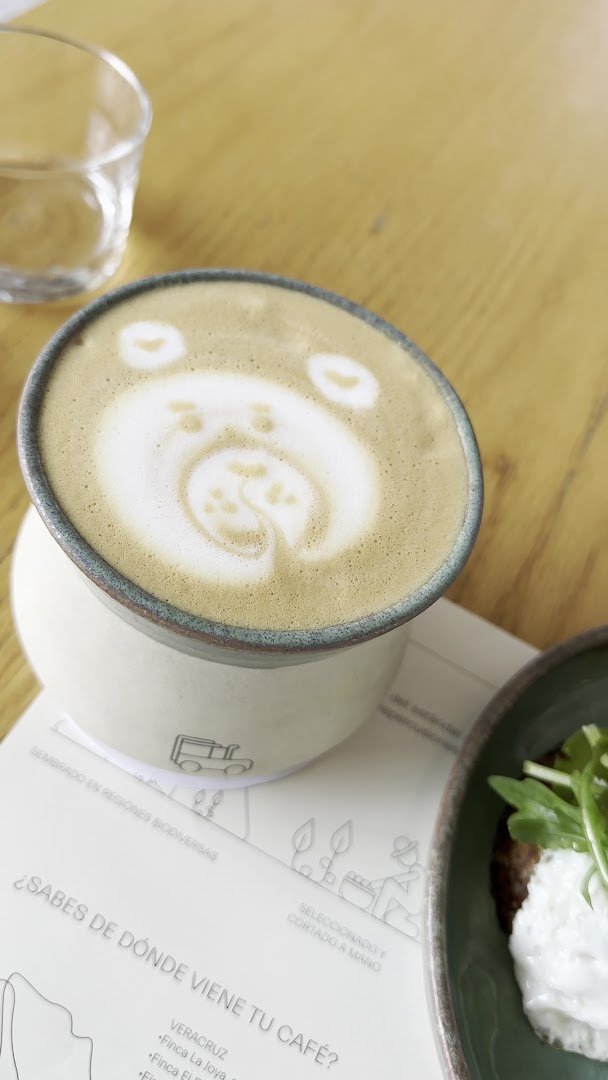 Coffee at Exploradores Club de Cafe, specialty coffee shop in Mexico City