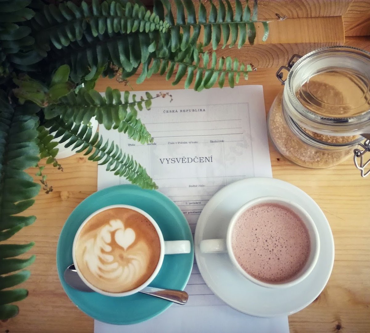Coffee at Kafe na schodech, specialty coffee shop in Prague