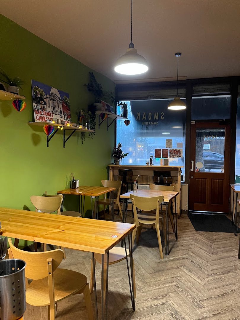Interior of SMOAK Coffee - Chorlton, specialty coffee shop in Manchester