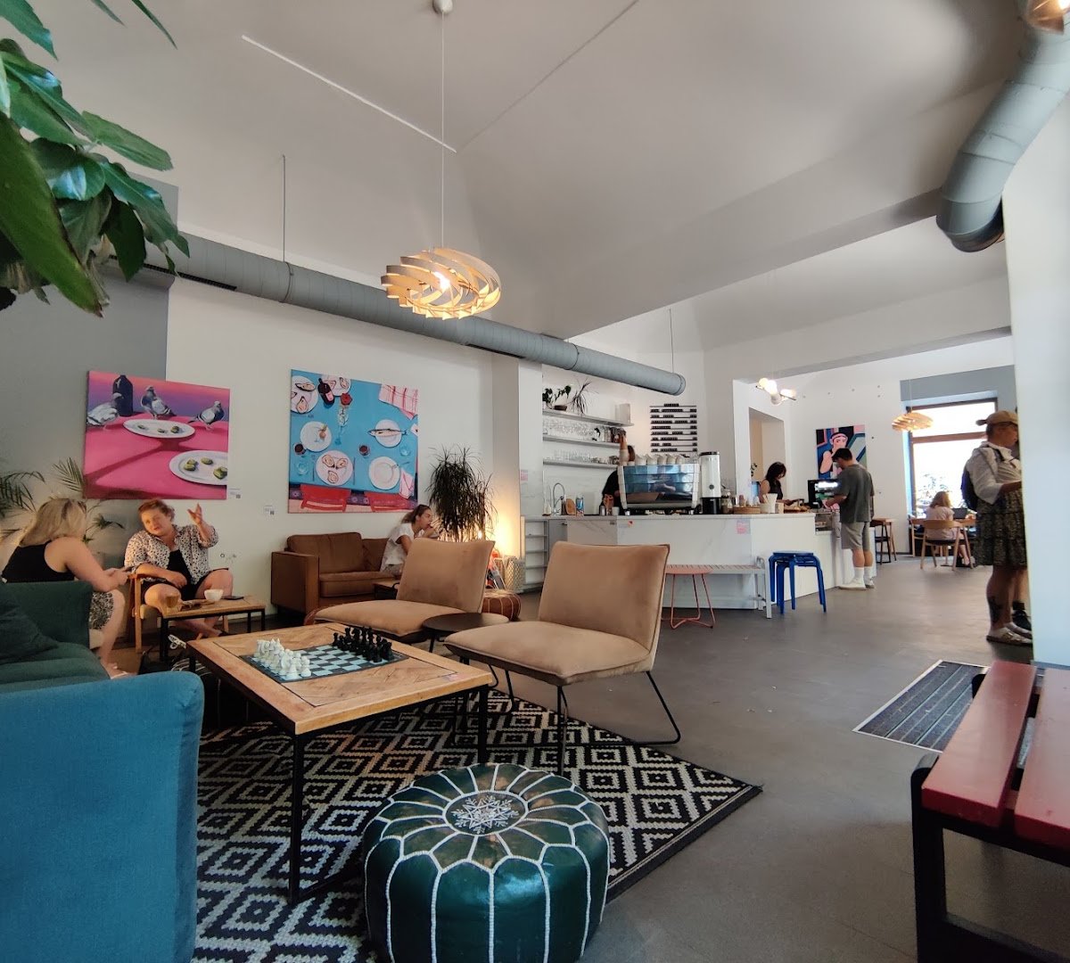 Interior of Version Coffee, specialty coffee shop in Prague