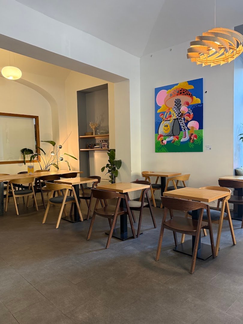 Interior of Version Coffee, specialty coffee shop in Prague