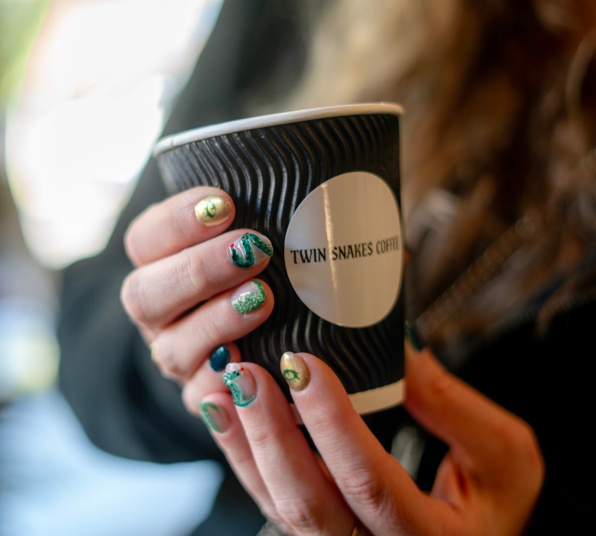 Coffee at Twin Snakes Coffee, specialty coffee shop in Sacramento