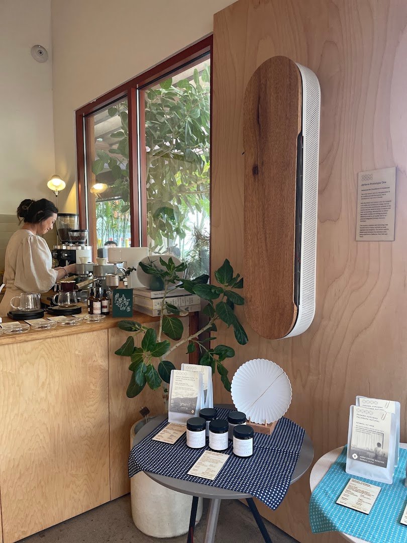 Interior of ANDO, specialty coffee shop in Honolulu