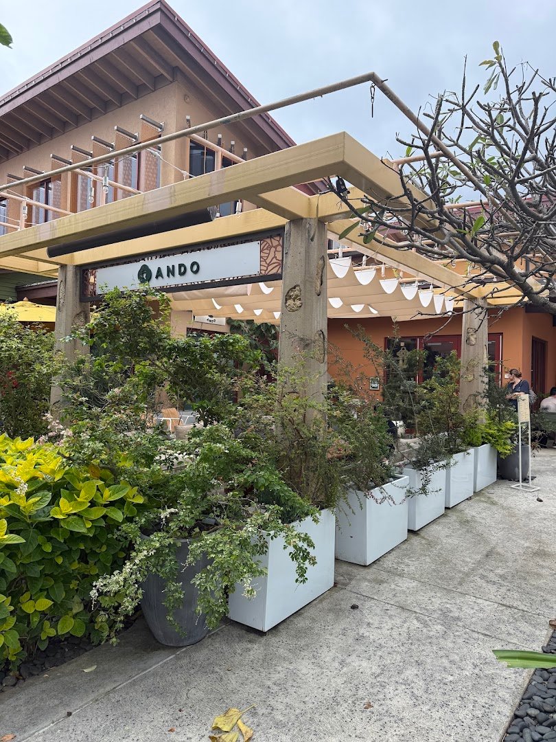 Storefront of ANDO, specialty coffee shop in Honolulu