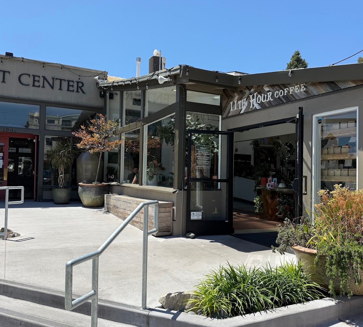 Storefront of 11th Hour Coffee, specialty coffee shop in Santa Cruz