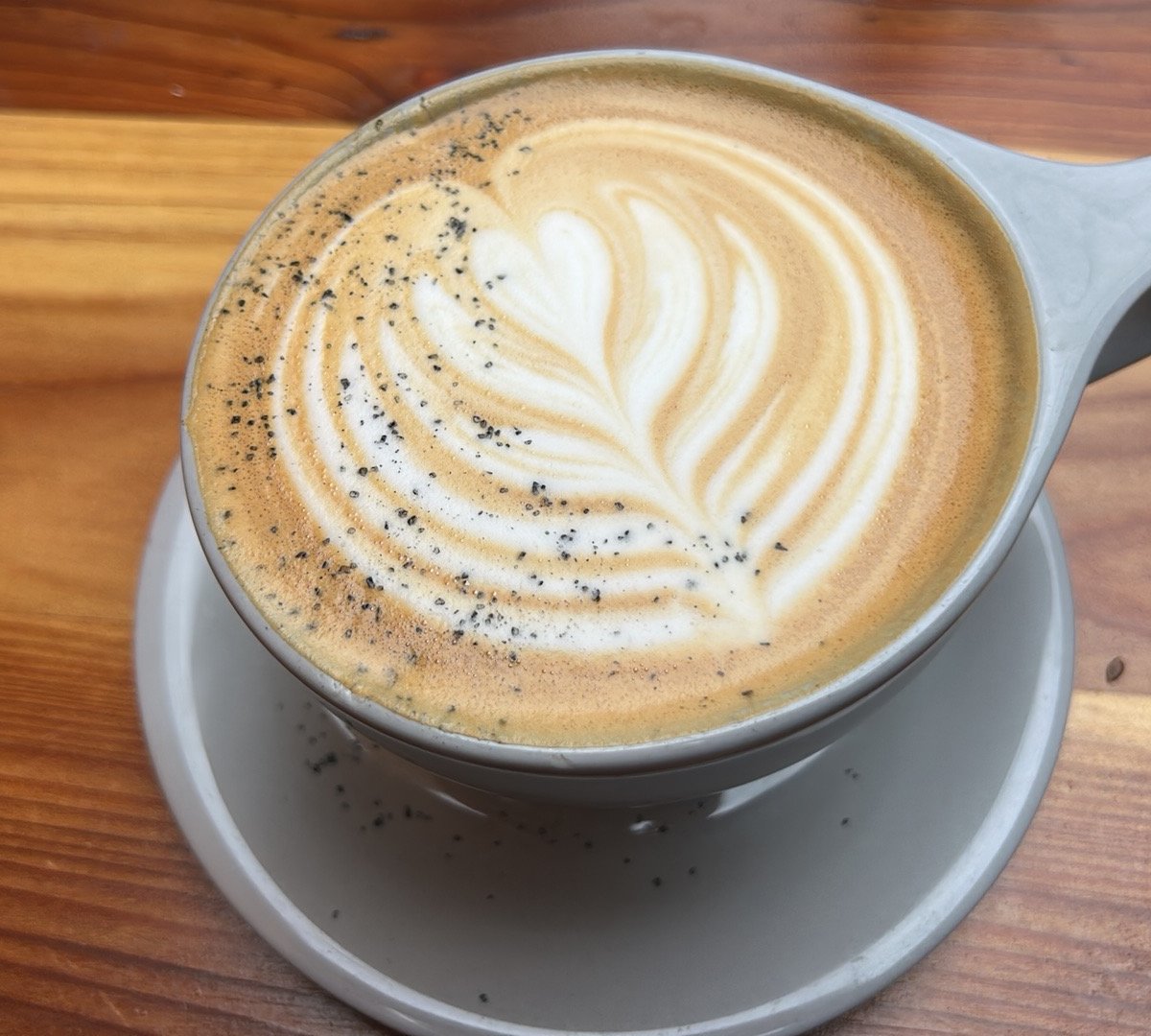 Coffee at 11th Hour Coffee, specialty coffee shop in Santa Cruz