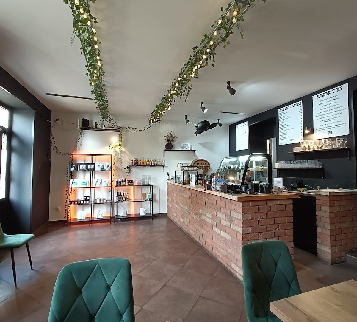Interior of 21 Coffee, specialty coffee shop in Prague