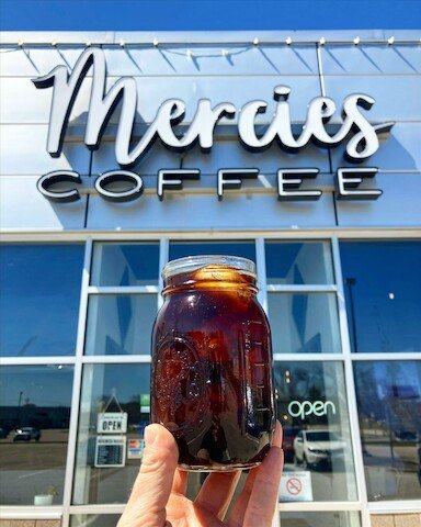 Coffee at Mercies Coffee, specialty coffee shop in Madison