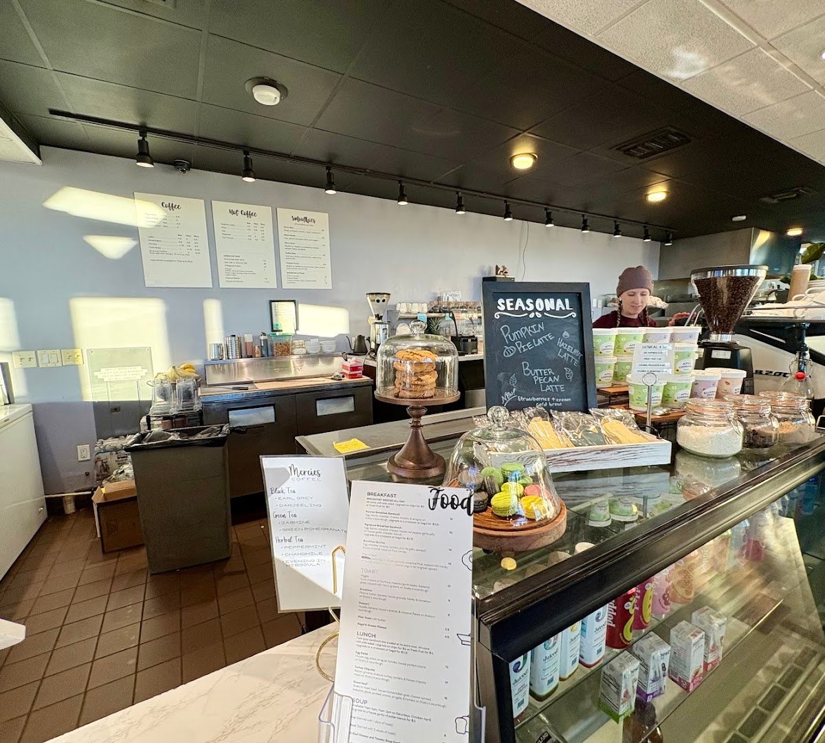 Interior of Mercies Coffee, specialty coffee shop in Madison