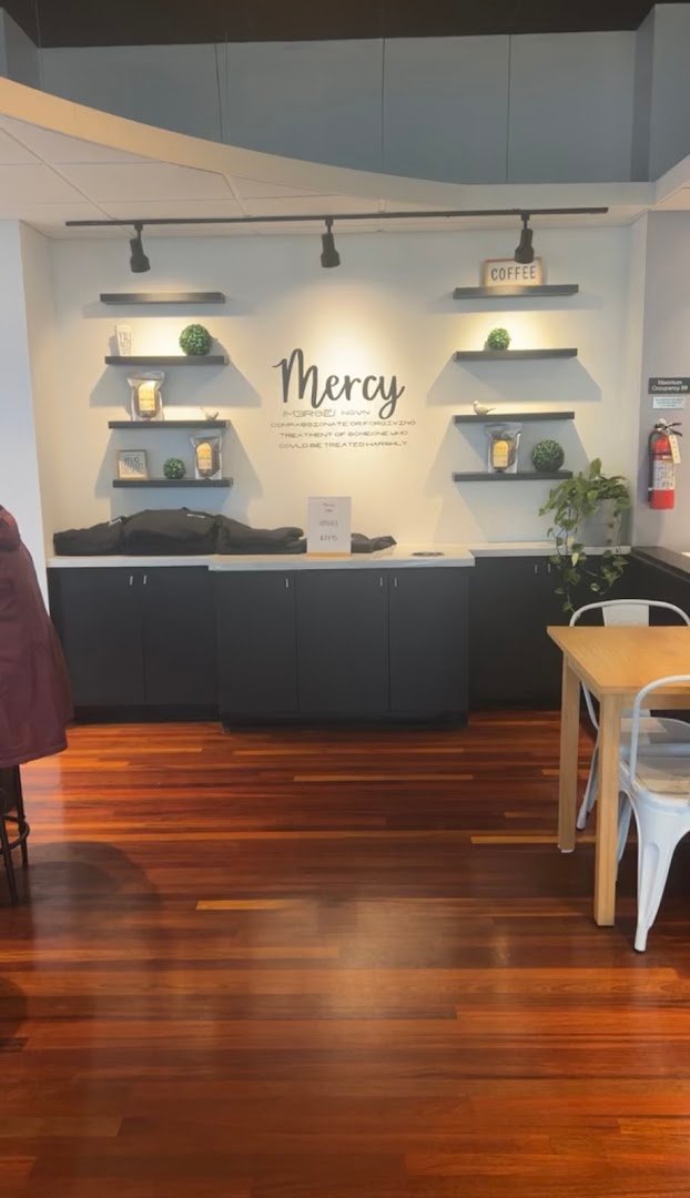 Interior of Mercies Coffee, specialty coffee shop in Madison