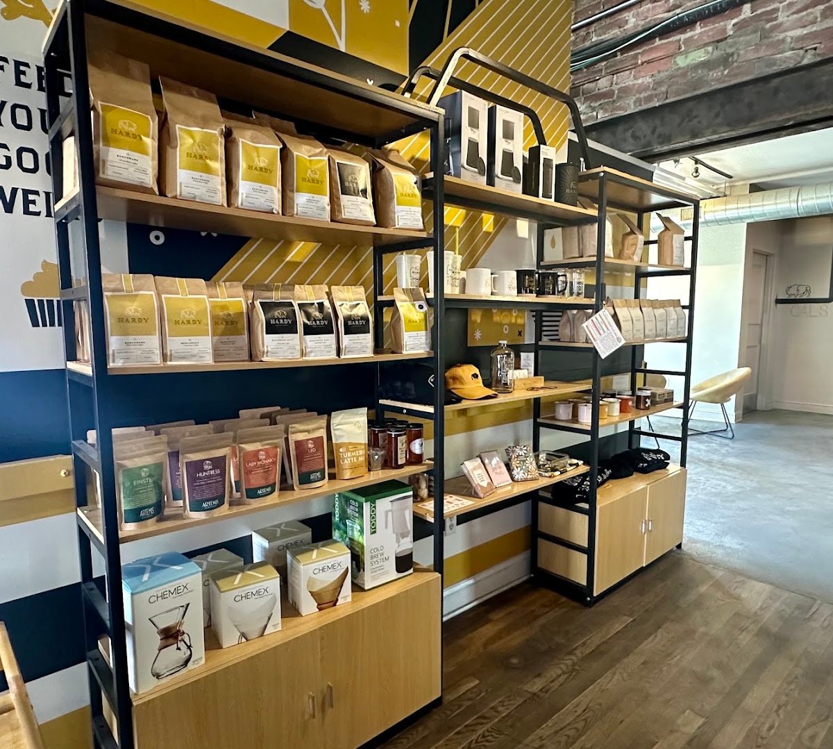 Interior of Hardy Coffee Co., specialty coffee shop in Omaha