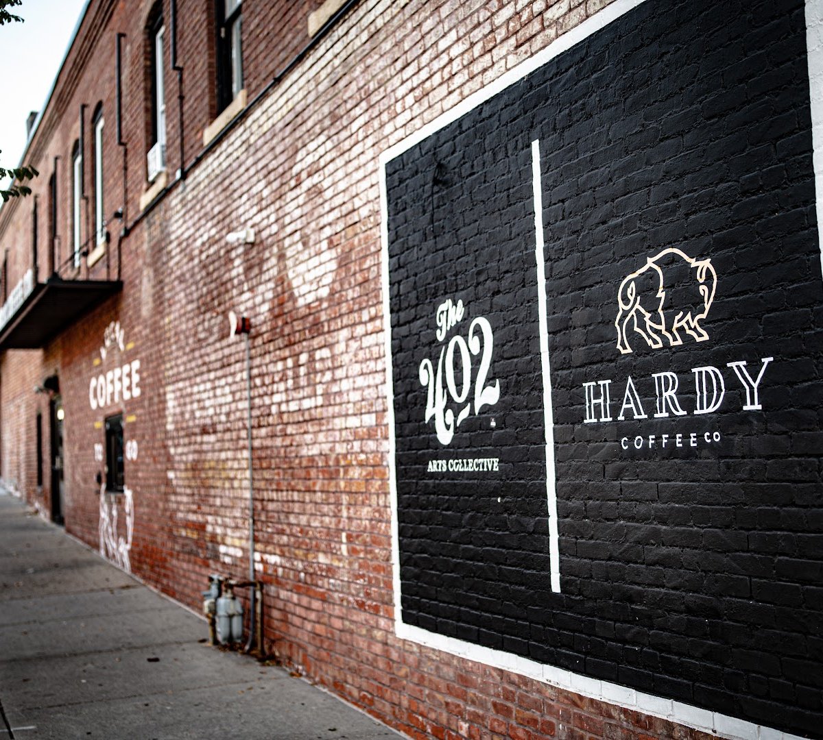 Storefront of Hardy Coffee Co., specialty coffee shop in Omaha