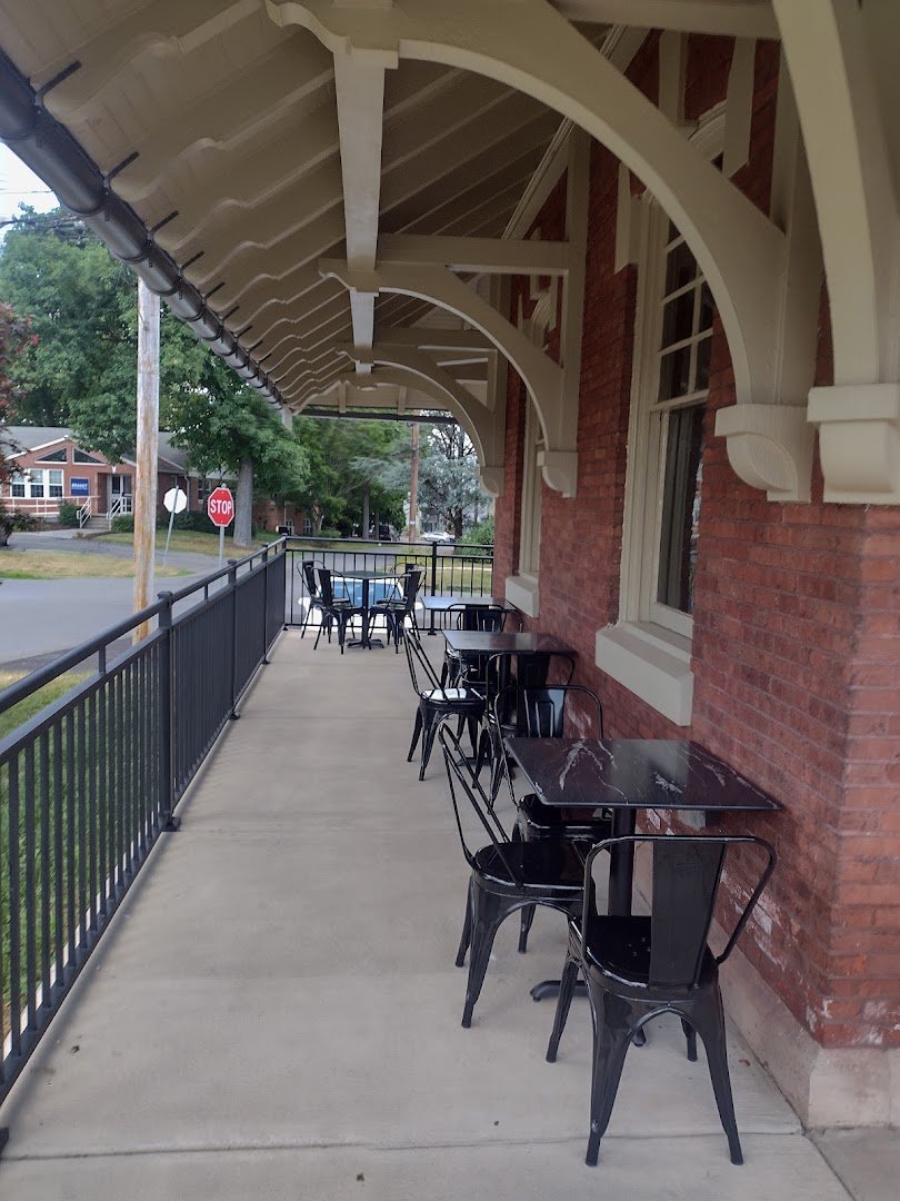 Storefront of Trolley Line Coffee, specialty coffee shop in Lancaster