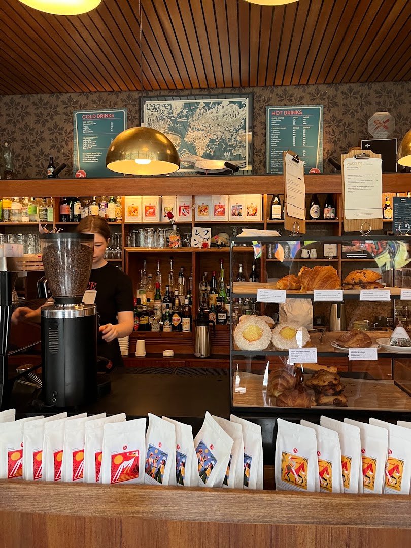 Interior of Fuglen, specialty coffee shop in Oslo